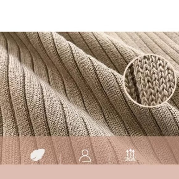 Daily Use Maxi - Knitted Ribbed Sleeveless Maxi Dress - Soft Apricot color - Picture 8 of 13